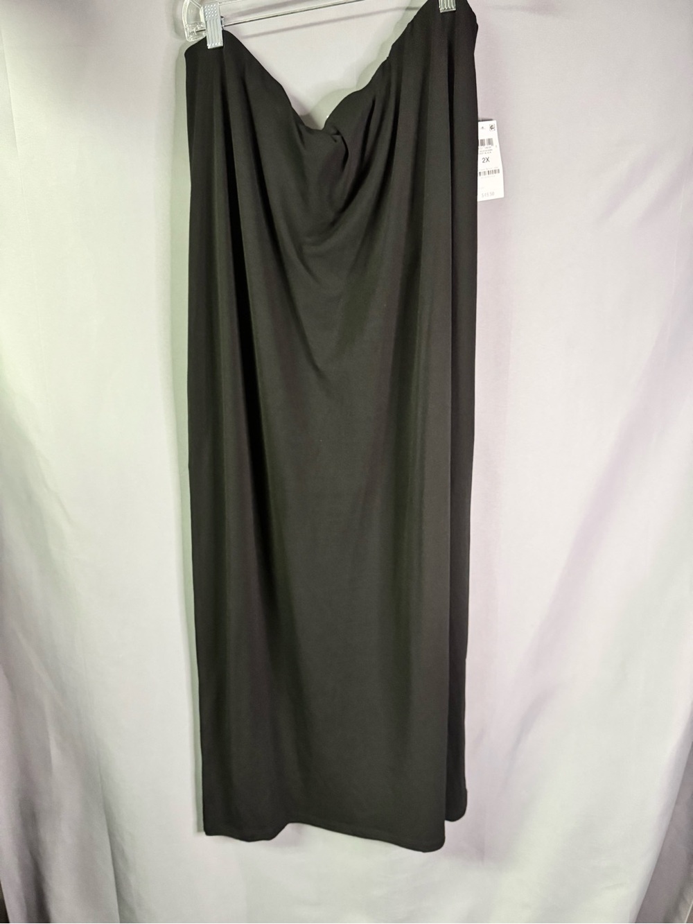 Bar III Black Draped Maxi Skirt